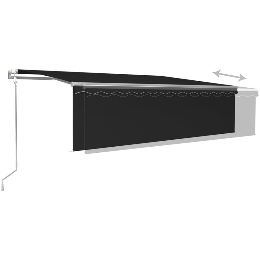 Automatiserad markis med rullgardin antracit vidaXL 5 x 3 m – bild 4