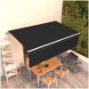 Automatiserad markis med rullgardin antracit vidaXL 5 x 3 m – miniatyr 1