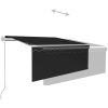 Automatiserad markis med rullgardin cm antracit vidaXL 3 x 2.5 m – miniatyr 4