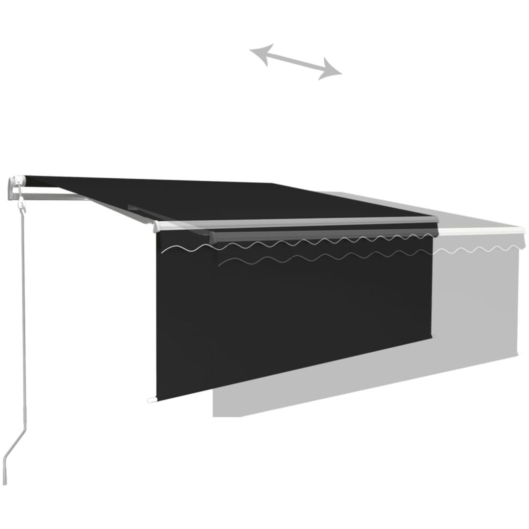 Automatiserad markis med rullgardin cm antracit vidaXL 3 x 2.5 m – bild 4
