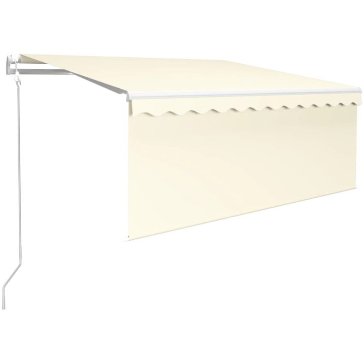 Automatiserad markis med rullgardin cm gräddvit vidaXL 3 x 2.5 m – bild 2