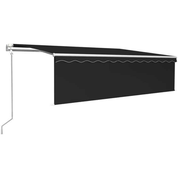 Automatiserad markis rullgardin vindsensor LED antracit vidaXL 5 x 3 m – bild 2