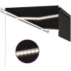 Automatiserad markis rullgardin vindsensor LED antracit vidaXL 5 x 3 m – miniatyr 5