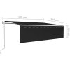 Automatiserad markis rullgardin vindsensor LED antracit vidaXL 5 x 3 m – miniatyr 10