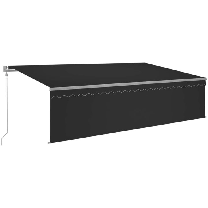 Automatiserad markis rullgardin vindsensor LED antracit vidaXL 5 x 3 m – bild 2