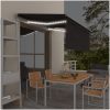 Automatiserad markis vindsensor rullgardin LED antracit vidaXL 3 x 2.5 m – miniatyr 1