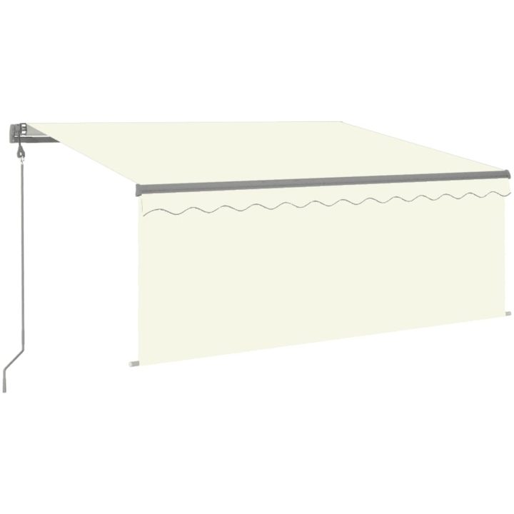 Automatiserad markis vindsensor rullgardin LED gräddvit vidaXL 3 x 2.5 m – bild 2