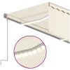 Automatiserad markis vindsensor rullgardin LED gräddvit vidaXL 3 x 2.5 m – miniatyr 5