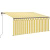 Automatiserad markis vindsensor rullgardin LED gul/vit vidaXL 3 x 2.5 m – miniatyr 2