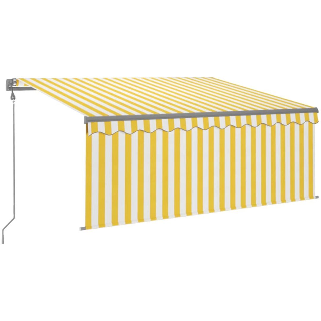 Automatiserad markis vindsensor rullgardin LED gul/vit vidaXL 3 x 2.5 m – bild 2