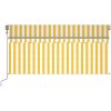 Automatiserad markis vindsensor rullgardin LED gul/vit vidaXL 3 x 2.5 m – miniatyr 3