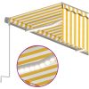 Automatiserad markis vindsensor rullgardin LED gul/vit vidaXL 3 x 2.5 m – miniatyr 5