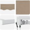 Automatisk Hopfällbar Markis Beige, Markis Ersättningsmaterial för Ram Beige vidaXL 300 x 250 cm – miniatyr 8