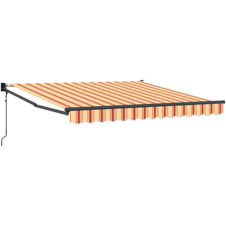 Automatisk Hopfällbar Markis Gul och Orange 300x250 cm vidaXL Stor – bild 2