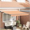 Automatisk Hopfällbar Markis Gul och Orange 300x250 cm vidaXL Stor – miniatyr 1