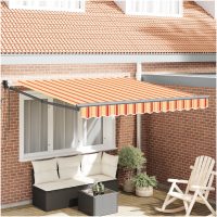 Automatisk Hopfällbar Markis Gul och Orange 300x250 cm vidaXL