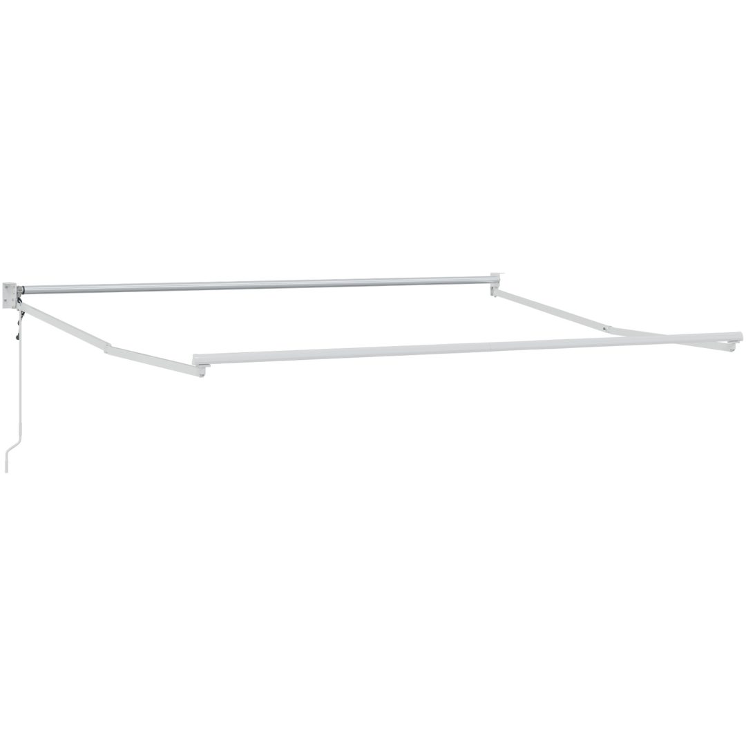 Automatisk Hopfällbar Markis Röd och Vit Rand vidaXL 300 cm x 250 cm – bild 5