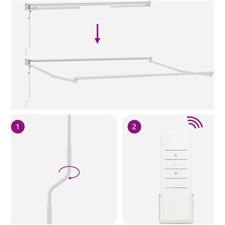 Automatisk Hopfällbar Markis Röd och Vit Rand vidaXL 300 cm x 250 cm – bild 9