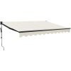 Automatisk infällbar markis gräddvit vidaXL 3.5 x 2.5 m – miniatyr 2
