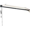 Automatisk infällbar markis gräddvit vidaXL 3.5 x 2.5 m – miniatyr 4