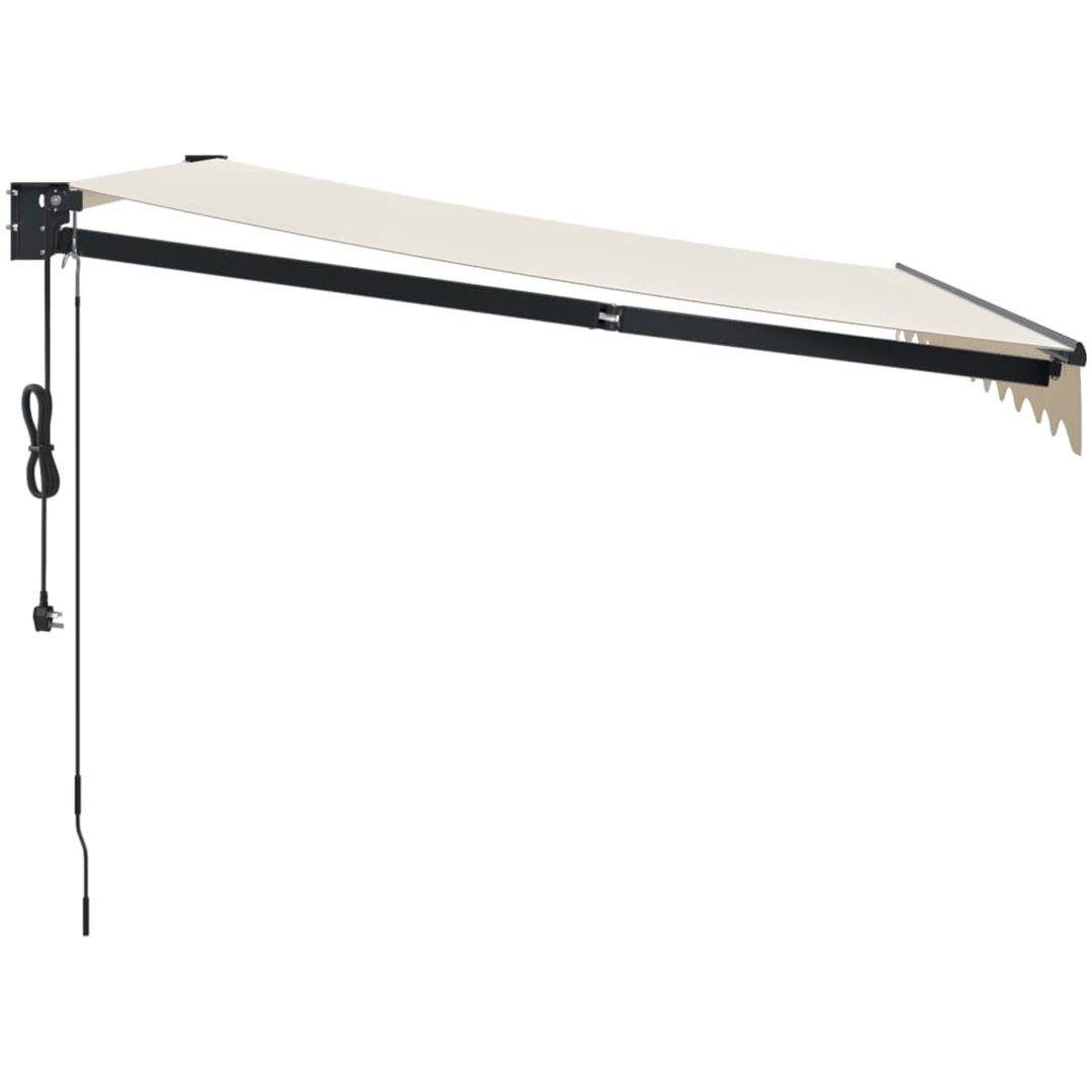 Automatisk infällbar markis gräddvit vidaXL 3.5 x 2.5 m – bild 4
