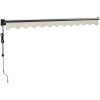 Automatisk infällbar markis gräddvit vidaXL 3.5 x 2.5 m – miniatyr 6