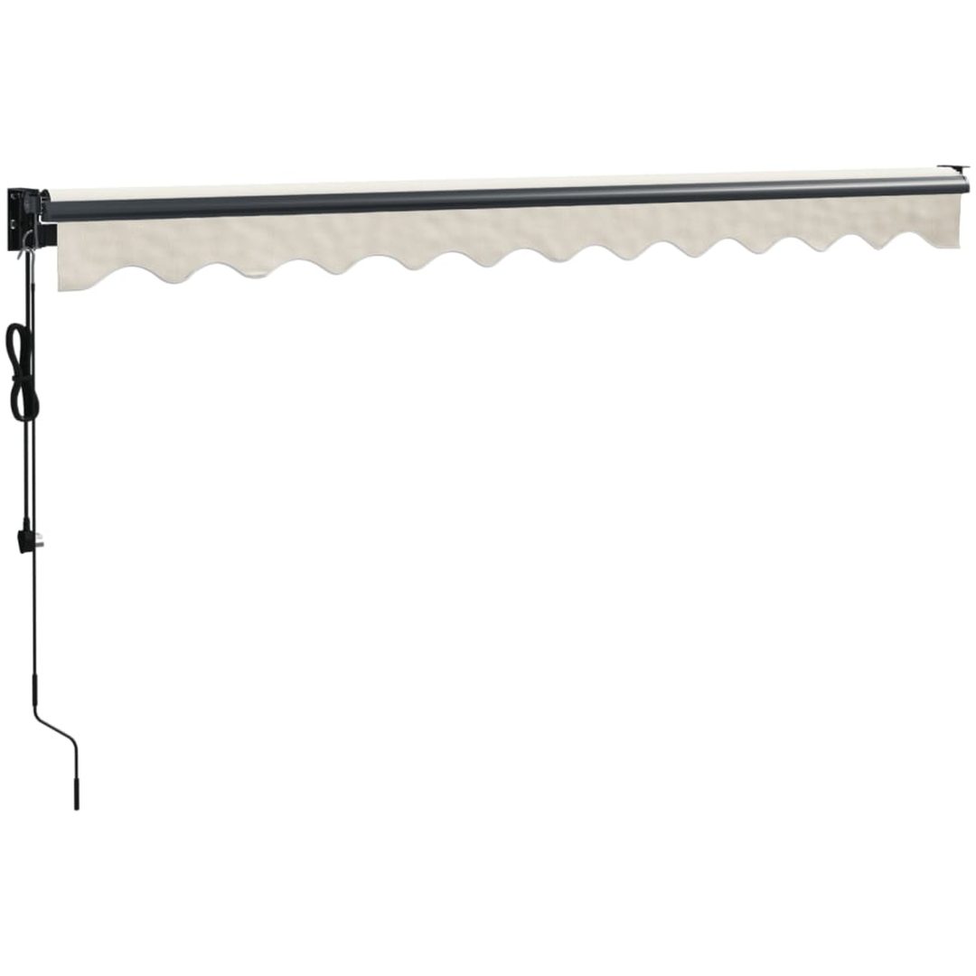 Automatisk infällbar markis gräddvit vidaXL 3.5 x 2.5 m – bild 6