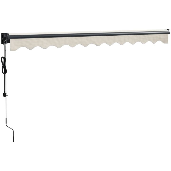 Automatisk infällbar markis gräddvit vidaXL 3.5 x 2.5 m – bild 6