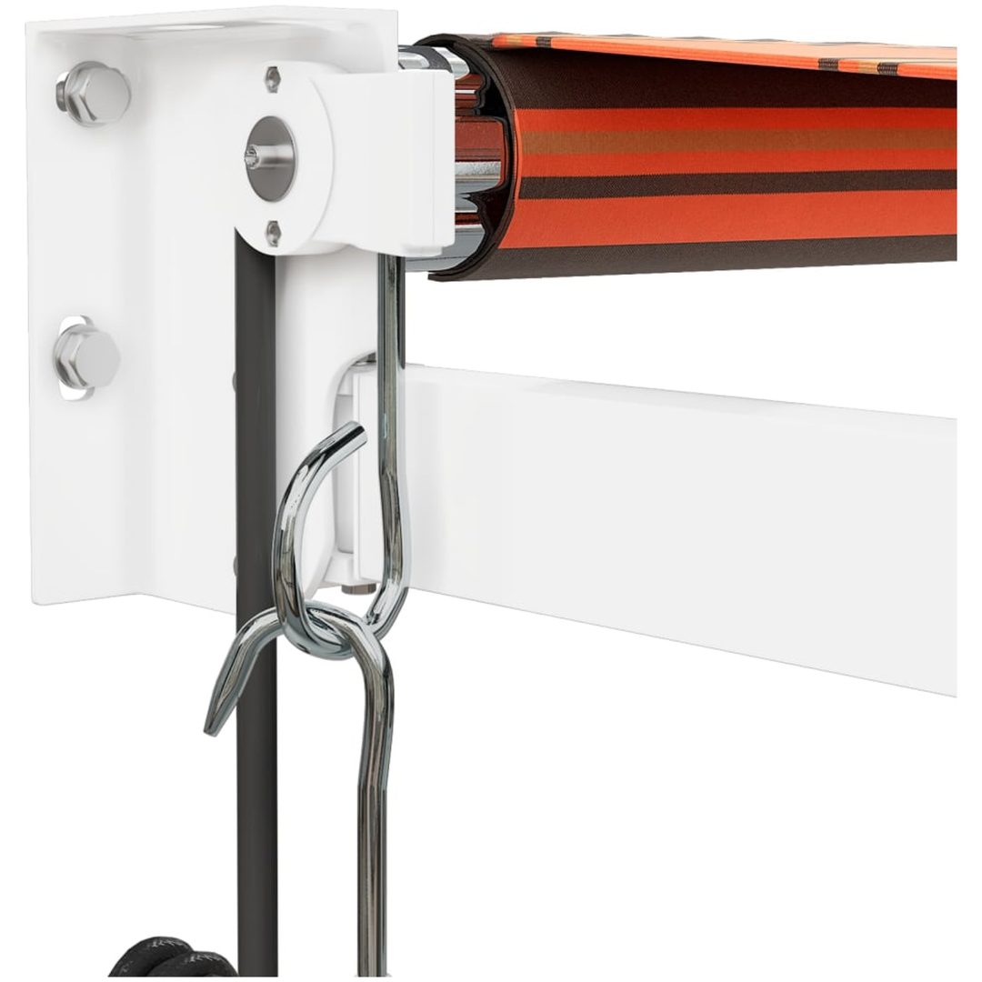 Automatisk infällbar markis orange och brun vidaXL 3.5 x 2.5 m – bild 7