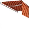 Automatisk infällbar markis rullgardin orange och brun vidaXL 3.5 x 2.5 m – miniatyr 5
