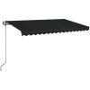 Automatisk markis antracit vidaXL 400 x 350 cm – miniatyr 2