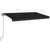 Automatisk markis antracit vidaXL 400 x 350 cm – miniatyr 9