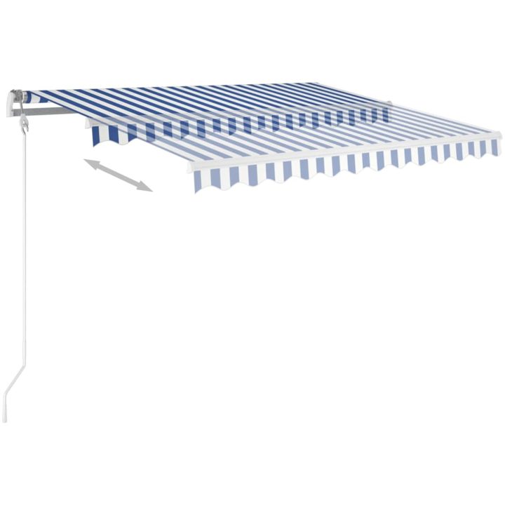 Automatisk markis blå och vit vidaXL 300 x 250 cm – bild 3