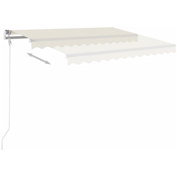 Automatisk markis gräddvit vidaXL 350 x 250 cm – bild 4