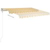 Automatisk markis gul och vit vidaXL 350 x 250 cm – miniatyr 4