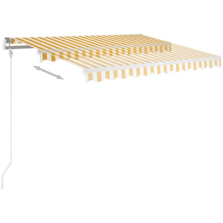 Automatisk markis gul och vit vidaXL 350 x 250 cm – bild 4