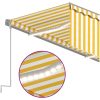 Automatisk markis m. vindsensor rullgardin LED gul/vit vidaXL 3.5 x 2.5 m – miniatyr 5