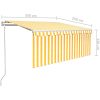 Automatisk markis med rullgardin gul/vit vidaXL 3.5 x 2.5 m – miniatyr 9