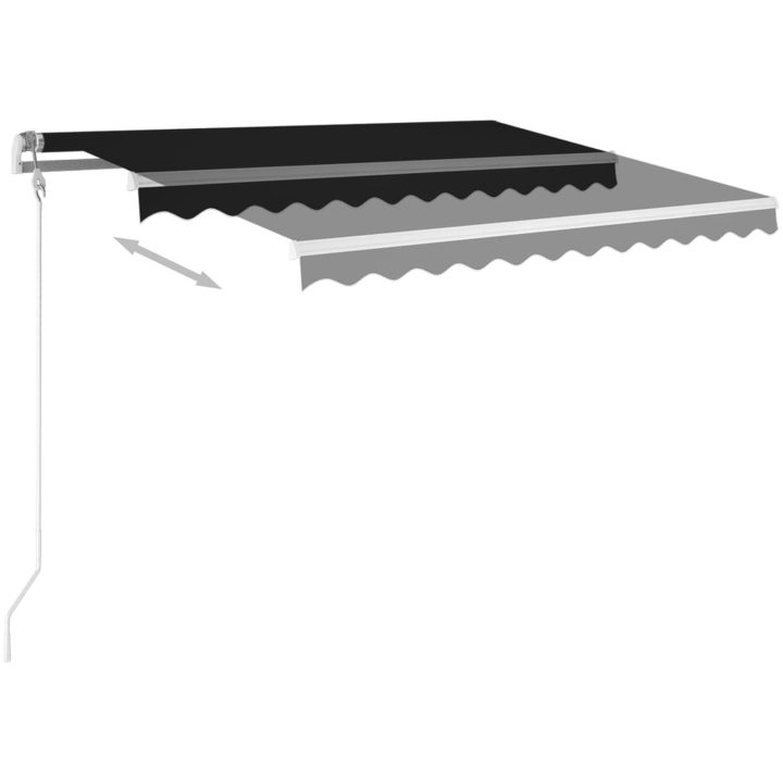 Automatisk markis med vindsensor & LED antracit vidaXL 300 x 250 cm – bild 3