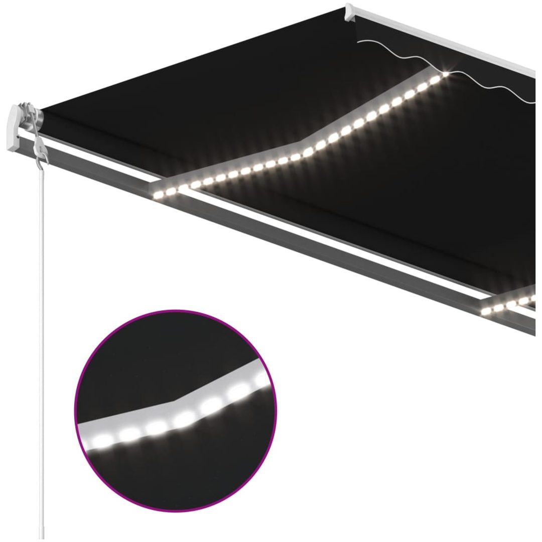 Automatisk markis med vindsensor & LED antracit vidaXL 300 x 250 cm – bild 5