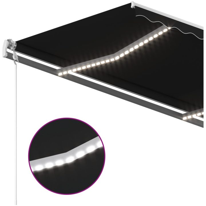 Automatisk markis med vindsensor & LED antracit vidaXL 300 x 250 cm – bild 5