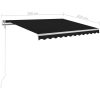 Automatisk markis med vindsensor & LED antracit vidaXL 300 x 250 cm – miniatyr 10