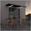 Automatisk markis med vindsensor & LED antracit vidaXL 300 x 250 cm – miniatyr 1