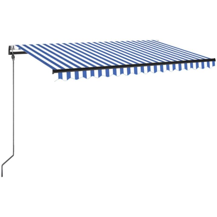 Automatisk markis med vindsensor & LED blå och vit vidaXL 300 x 250 cm – bild 2