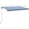 Automatisk markis med vindsensor & LED blå och vit vidaXL 300 x 250 cm – miniatyr 10