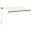 Automatisk markis med vindsensor & LED gräddvit vidaXL 350 x 250 cm – miniatyr 2