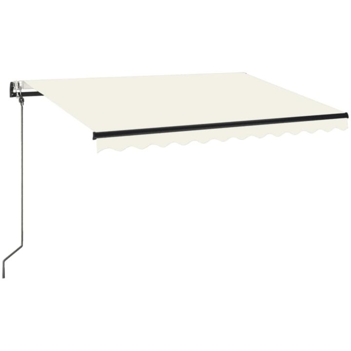 Automatisk markis med vindsensor & LED gräddvit vidaXL 350 x 250 cm – bild 2