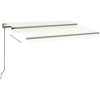 Automatisk markis med vindsensor & LED gräddvit vidaXL 350 x 250 cm – miniatyr 3
