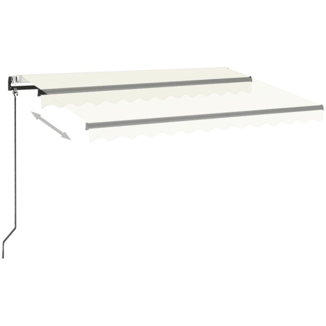 Automatisk markis med vindsensor & LED gräddvit vidaXL 350 x 250 cm – bild 3