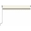 Automatisk markis med vindsensor & LED gräddvit vidaXL 350 x 250 cm – miniatyr 4